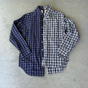 Lot of 2 Billy Reid Men's Cotton Plaid Button Down Shirts Size Small S